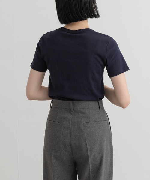 PETIT BATEAU(プチバトー)の「PETIT BATEAU MC COL ROND(Tシャツ/カットソー・レディース・ライトグレー/ホワイト/ネイビー・SMALL/X-SMALL/MEDIUM)」の5枚目の写真