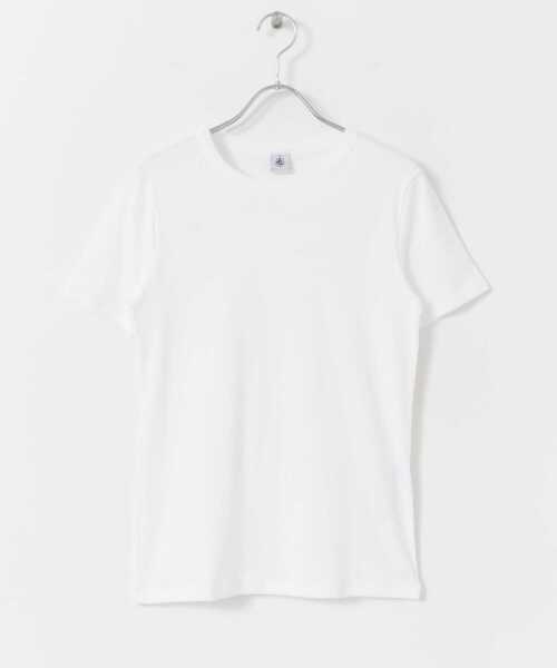 PETIT BATEAU(プチバトー)の「PETIT BATEAU MC COL ROND(Tシャツ/カットソー・レディース・ライトグレー/ホワイト/ネイビー・SMALL/X-SMALL/MEDIUM)」の6枚目の写真