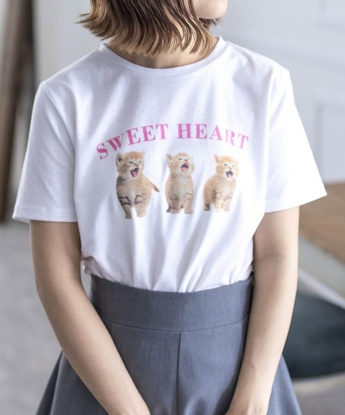 【洗える】箔プリント猫Tシャツ 楽天市場】猫 猫Tシャツ Tシャツ プリント 猫プリントTシャツ 猫