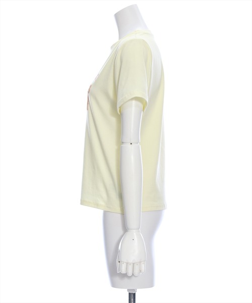 clear（クリア）の「猫プリント半袖Tシャツ≪2024SS≫（Tシャツ/カットソー・レディース・オフホワイト/ライトピンク/イエロー系その他・F）」の13枚目の写真