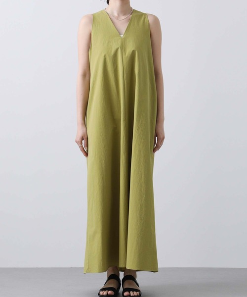 CLOCHE（クロシェ）の「ＢタックＡラインジャンスカ（ジャンパースカート・レディース・ブラック/黄緑系・FREE）」の9枚目の写真