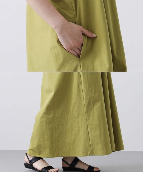 CLOCHE（クロシェ）の「ＢタックＡラインジャンスカ（ジャンパースカート・レディース・ブラック/黄緑系・FREE）」の6枚目の写真