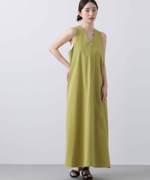 CLOCHE（クロシェ）の「ＢタックＡラインジャンスカ（ジャンパースカート・レディース・ブラック/黄緑系・FREE）」の20枚目の写真