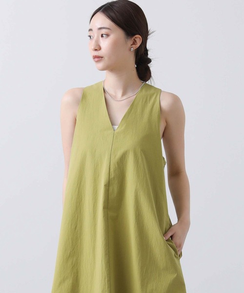 CLOCHE（クロシェ）の「ＢタックＡラインジャンスカ（ジャンパースカート・レディース・ブラック/黄緑系・FREE）」の15枚目の写真