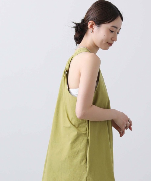 CLOCHE（クロシェ）の「ＢタックＡラインジャンスカ（ジャンパースカート・レディース・ブラック/黄緑系・FREE）」の14枚目の写真