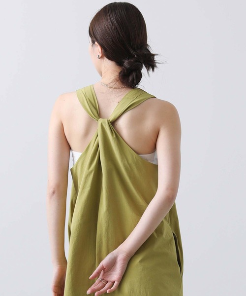 CLOCHE（クロシェ）の「ＢタックＡラインジャンスカ（ジャンパースカート・レディース・ブラック/黄緑系・FREE）」の13枚目の写真