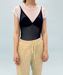 新品タグ付　edit.for.lulu  シアーボディースーツ　ブラウン 新品タグ付edit.for.lulu シアーボディースーツブラウン