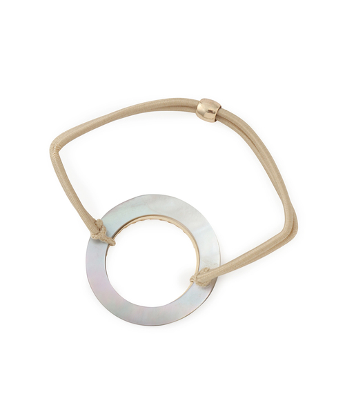 ROPE' PICNIC（ロペピクニック）の「シェルサークルヘアポニー（ヘアゴム・レディース・ベージュ/シルバー・FREE）」の5枚目の写真