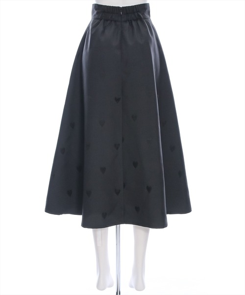 clear（クリア）の「ハートジャガードタックフレアスカート≪2024SS≫（スカート・レディース・アイボリー/ブラック・M/S）」の8枚目の写真
