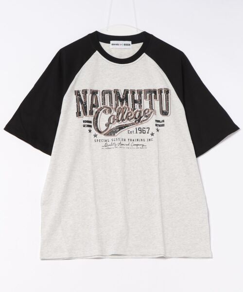 HOOK（フック）の「HOOK -select-　アメカジ英字プリントラグランスリーブビッグTEE (SS)（Tシャツ/カットソー・メンズ・ブルー/スモークグレー・M/L/XL）」の18枚目の写真