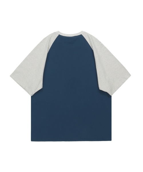 HOOK（フック）の「HOOK -select-　アメカジ英字プリントラグランスリーブビッグTEE (SS)（Tシャツ/カットソー・メンズ・ブルー/スモークグレー・M/L/XL）」の7枚目の写真