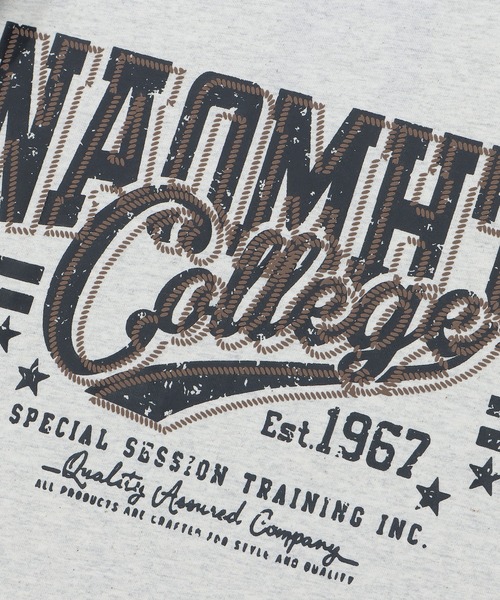 HOOK（フック）の「HOOK -select-　アメカジ英字プリントラグランスリーブビッグTEE (SS)（Tシャツ/カットソー・メンズ・ブルー/スモークグレー・M/L/XL）」の12枚目の写真