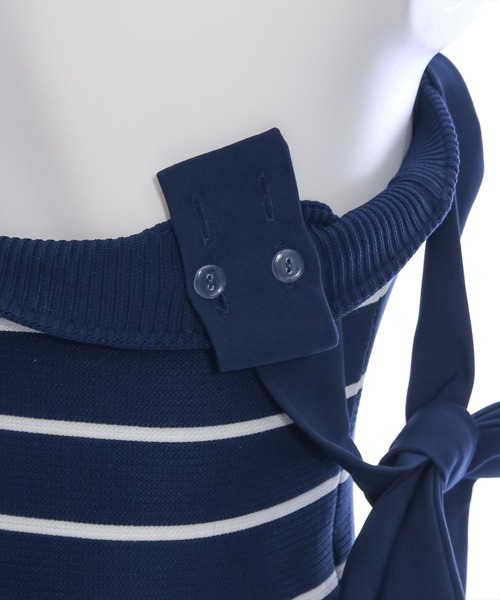 clear（クリア）の「肩リボンニットベアトップ［肩紐取り外し可 2WAY ガーリー］≪再入荷≫（ニット/セーター・レディース・ホワイト系その他/ブルー系その他/ブラック系その他・F）」の11枚目の写真