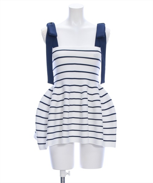 clear（クリア）の「肩リボンニットベアトップ［肩紐取り外し可 2WAY ガーリー］≪再入荷≫（ニット/セーター・レディース・ホワイト系その他/ブルー系その他/ブラック系その他・F）」の21枚目の写真