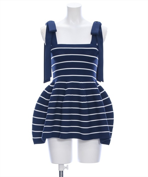 clear（クリア）の「肩リボンニットベアトップ［肩紐取り外し可 2WAY ガーリー］≪再入荷≫（ニット/セーター・レディース・ホワイト系その他/ブルー系その他/ブラック系その他・F）」の20枚目の写真