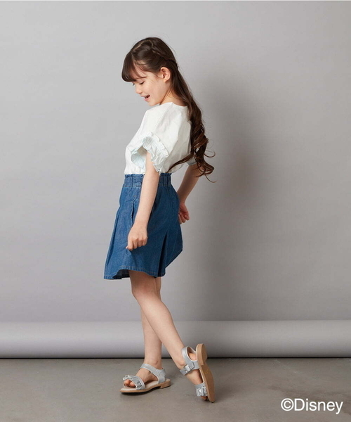 a.v.v（アーヴェヴェ）の「[100-140]袖フリルTシャツ（Tシャツ/カットソー・キッズ・ダークインディゴブルー/ライラック・100/110/120/130/140）」の22枚目の写真