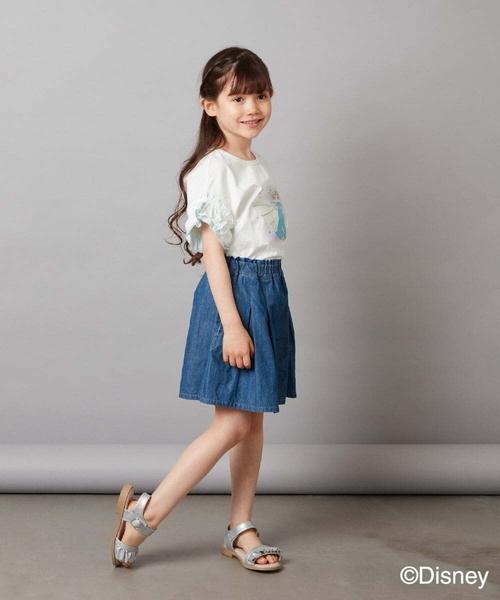 a.v.v（アーヴェヴェ）の「[100-140]袖フリルTシャツ（Tシャツ/カットソー・キッズ・ダークインディゴブルー/ライラック・100/110/120/130/140）」の21枚目の写真