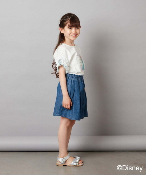 a.v.v（アーヴェヴェ）の「[100-140]袖フリルTシャツ（Tシャツ/カットソー・キッズ・ダークインディゴブルー/ライラック・100/110/120/130/140）」の20枚目の写真