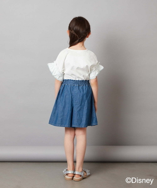 a.v.v（アーヴェヴェ）の「[100-140]袖フリルTシャツ（Tシャツ/カットソー・キッズ・ダークインディゴブルー/ライラック・100/110/120/130/140）」の19枚目の写真