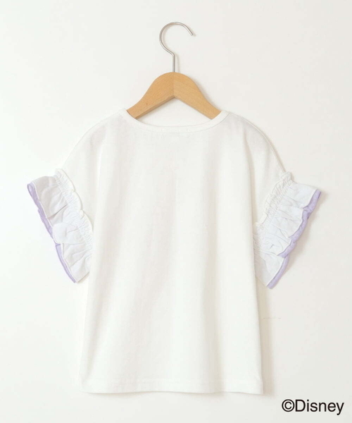 a.v.v（アーヴェヴェ）の「[100-140]袖フリルTシャツ（Tシャツ/カットソー・キッズ・ダークインディゴブルー/ライラック・100/110/120/130/140）」の7枚目の写真