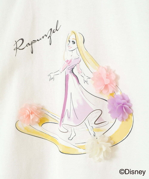 a.v.v（アーヴェヴェ）の「[100-140]袖フリルTシャツ（Tシャツ/カットソー・キッズ・ダークインディゴブルー/ライラック・100/110/120/130/140）」の3枚目の写真