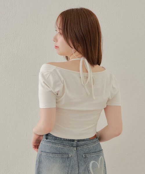 Chico(チコ)の「【再販開始/なご企画/WEB限定】ボレロレイヤードT(Tシャツ/カットソー・レディース・アイボリー・FREE)」の2枚目の写真