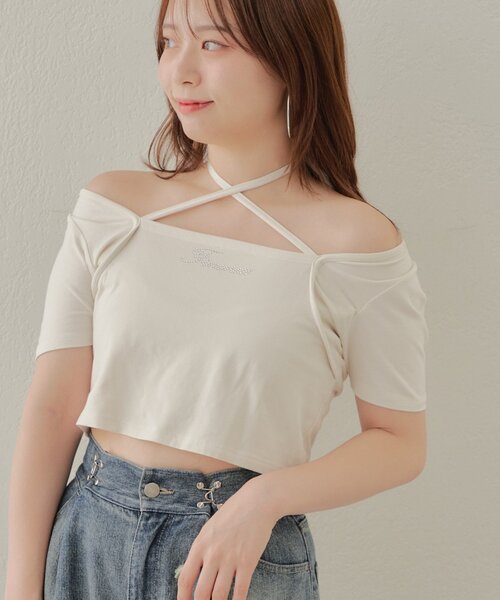 Chico(チコ)の「【再販開始/なご企画/WEB限定】ボレロレイヤードT(Tシャツ/カットソー・レディース・アイボリー・FREE)」の8枚目の写真