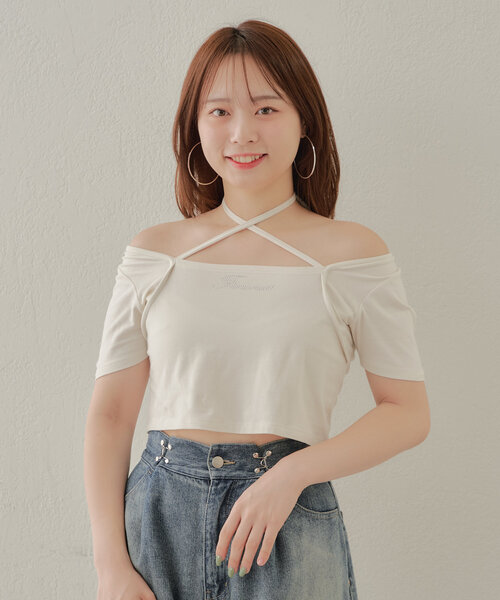 Chico(チコ)の「【再販開始/なご企画/WEB限定】ボレロレイヤードT(Tシャツ/カットソー・レディース・アイボリー・FREE)」の9枚目の写真