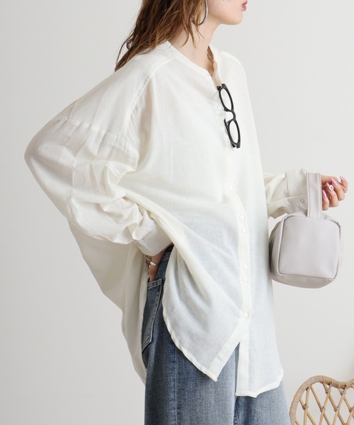 【セール】atONE バンドカラーシャツ（シャツ/ブラウス）｜atONE（アットワン）