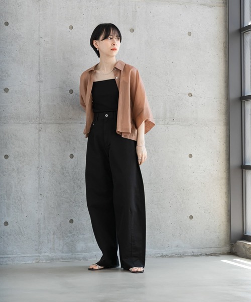 セール】『MADE IN JAPAN』フレアスリーブシアーシャツ（シャツ