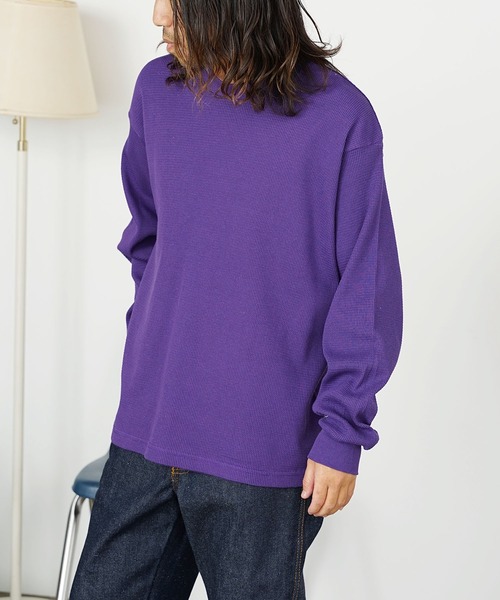 ROOPTOKYO(ループトウキョウ)の「PRO5/プロファイブ L/S THERMAL サーマルTシャツ 長袖カットソー ヘビーウェイト ロンT(Tシャツ/カットソー・メンズ・レッド/カーキ/ブラウン/ホワイト/ヘザーグレー/パープル/チャコール/グリーン/ネイビー・XL/L/M/S)」の9枚目の写真