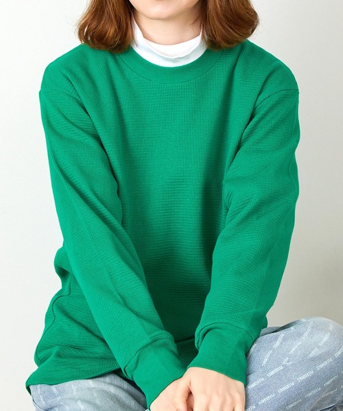 ROOPTOKYO(ループトウキョウ)の「PRO5/プロファイブ L/S THERMAL サーマルTシャツ 長袖カットソー ヘビーウェイト ロンT(Tシャツ/カットソー・メンズ・レッド/カーキ/ブラウン/ホワイト/ヘザーグレー/パープル/チャコール/グリーン/ネイビー・XL/L/M/S)」の11枚目の写真