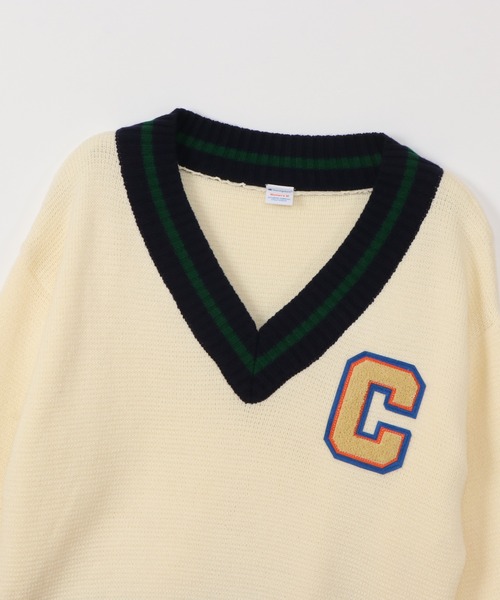 Champion（チャンピオン）の「【Champion/チャンピオン】レディース Vネックセーター（ニット/セーター・レディース・オフホワイト/ダークネイビー/ダークグリーン/ライトブラウン・MEDIUM/LARGE）」の14枚目の写真