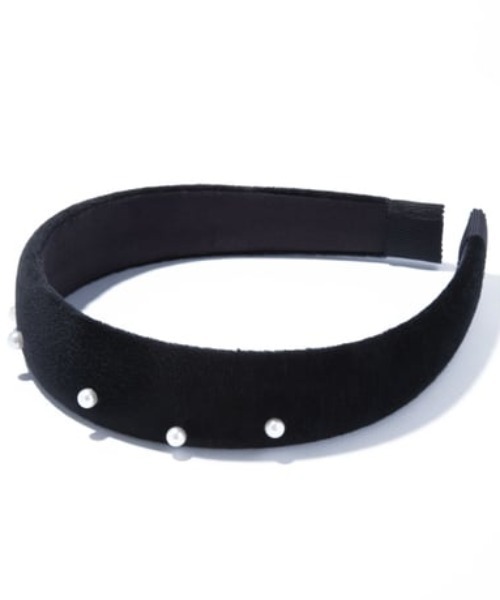 IRIS47(イリスフォーセブン)の「【IRIS 47】grace wide headband/グレース ワイド ヘッドバンド(カチューシャ・レディース・ブラック系・FREE)」の2枚目の写真