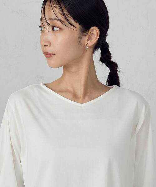 COMME CA ISM(コムサイズム)の「デザインスリーブ カットソー(Tシャツ/カットソー・レディース・ミント/ホワイト/ブラック・MEDIUM/LARGE)」の13枚目の写真