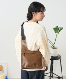 UMBRO × FREAK'S STORE/アンブロ 別注 型押しショルダーバッグ/フェイクレザーバッグ