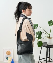 UMBRO × FREAK'S STORE/アンブロ 別注 型押しショルダーバッグ/フェイクレザーバッグ