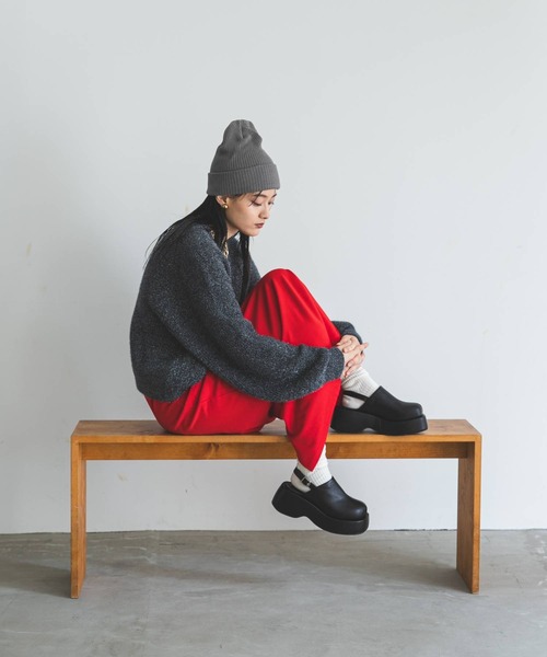 bohmal(ボマール)の「厚底サボサンダル(パンプス・レディース・ブラック・SMALL/MEDIUM/LARGE)」の9枚目の写真