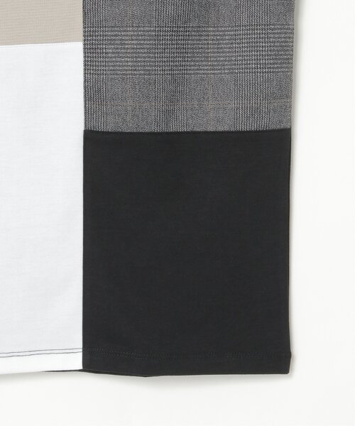 ikka(イッカ)の「ブロックスグレンチェック切り替えTシャツ(Tシャツ/カットソー・メンズ・ホワイト/ブラック/オリーブ/ワイン・M/L/XL/S)」の16枚目の写真
