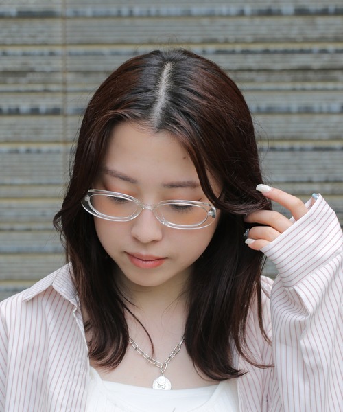 LINFA (リンファ)の「【Peony/ピオニー】/オーバル伊達メガネ(メガネ・レディース・クリア/ブラック・FREE)」の9枚目の写真