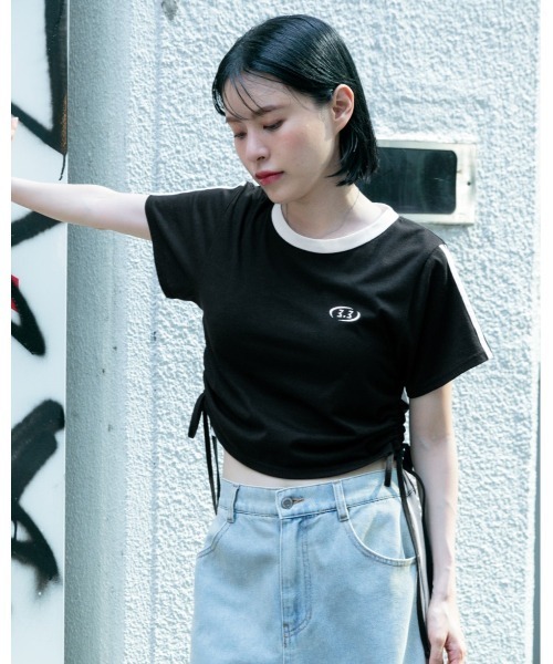 3.3 Field Trip （3.3フィールドトリップ）の「3.3 Field Trip／メタルロゴシャーリング（Tシャツ/カットソー・レディース・ホワイト/ブラック/ネイビー・FREE）」の2枚目の写真