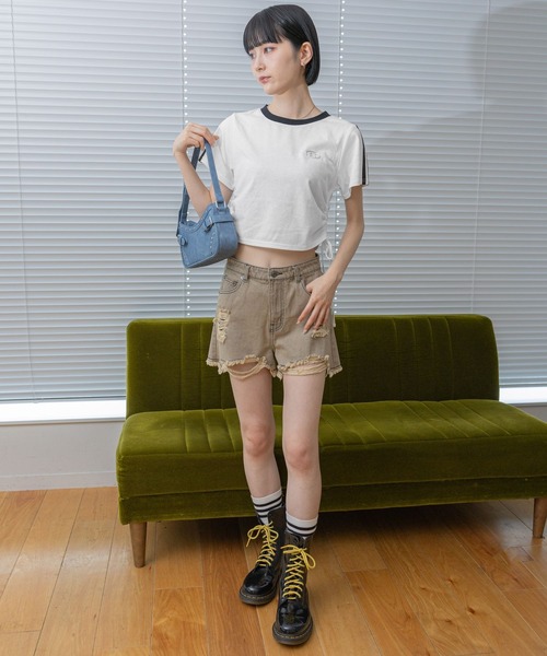 3.3 Field Trip （3.3フィールドトリップ）の「3.3 Field Trip／メタルロゴシャーリング（Tシャツ/カットソー・レディース・ホワイト/ブラック/ネイビー・FREE）」の12枚目の写真