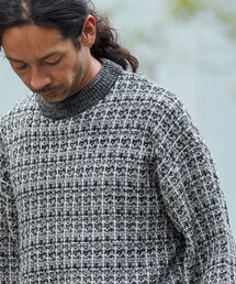 mn2986-Tweed Like Crew Neck Knit pullover ニットプルオーバー