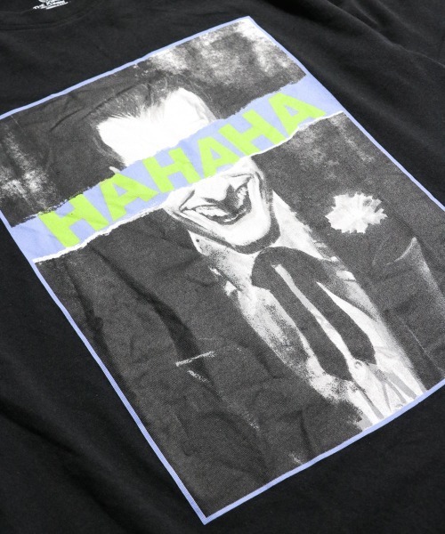 THRIFTY LOOK（スリフティールック）の「THRIFTY LOOK / スリフティールック THRIFTY "BATMAN & JOKER" TEE バットマン ジョーカー ムービーTシャツ ユーズド加工（Tシャツ/カットソー・メンズ・ブラック系その他/ブラック・LARGE/X-LARGE/MEDIUM）」の4枚目の写真