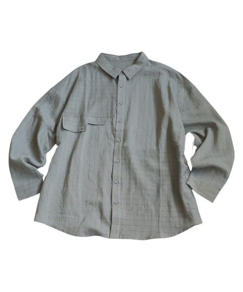 antiqua(アンティカ)の「フェイクポケットシャツ(シャツ/ブラウス・レディース・ブラック/ベージュ/グレー・ONESIZE)」の21枚目の写真