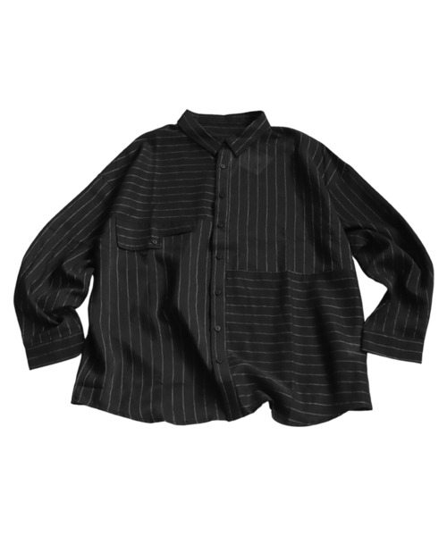 antiqua(アンティカ)の「フェイクポケットシャツ(シャツ/ブラウス・レディース・ブラック/ベージュ/グレー・ONESIZE)」の20枚目の写真
