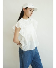 Cotton ruffle blouse