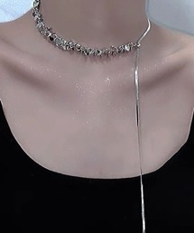 ハートデザインチェーンディスク ロングチェーンペンダント