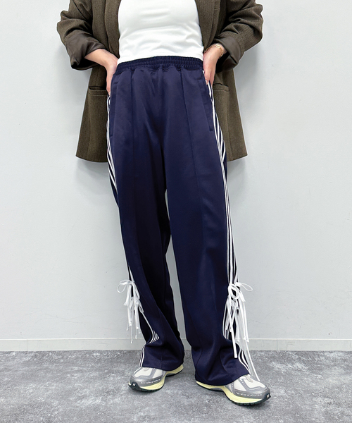 U by SPICK&SPAN（ユーバイスピックアンドスパン）の「サイドリボントラックパンツ（その他パンツ・レディース・ネイビー・FREE）」の6枚目の写真
