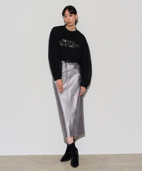 GALLEST（ギャレスト）の「◆チュールフォルムブラウス（シャツ/ブラウス・レディース・ライトブルー/ブラック/アイボリー・38）」の13枚目の写真